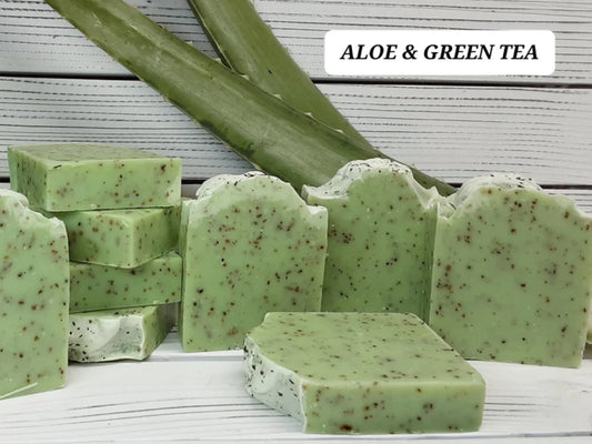 aloe vera and green tea soap